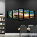 Waves 5D DIY Full Round Drill Diamond 5 Pieces Painting Mosaic Needlework