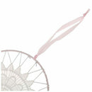 Bohemia Pink Ribbon Lace Dream Catcher Home Wall Hanging Decor Pink+white