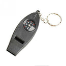 4 In 1 Thermometer Compass Magnifier Camping Whistle Outdoor Survival Helpi