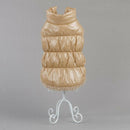 Pet Dog Puppy Cat Warm Winter Coat Down Jacket Vest Clothes Apparel Beige S