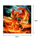 5D DIY Diamond Painting Embroidery Phoenix Pattern Round Drill Decor Gift