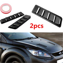 2PCS Universal Black Vent Window Louvers Air Cooling Panel Trim Set For Car H Tw