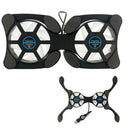 Foldable Cooler Notebook Laptop Cooling Pad USB Fan Stand with 2x 70mm Fans