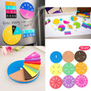 51 Pieces Magnetic Tiles Rainbow Circles Fraction Set,  Counting & Math Toys for