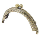 4 Pieces Retro Bronze Purse Frame Coin Bag Frame Heart Kiss Clasp Lock
