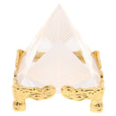 Feng Shui Egypt Egyptian Crystal Clear Pyramid Ornament Home Decoration OZ
