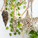 Natural Wicker Heart Wreath Country Wedding Christmas Party Hanging Decor