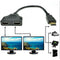 1080P HDMI Port Male to 2Female 1 In 2 Out Splitter Cable Adapter Converter -Q