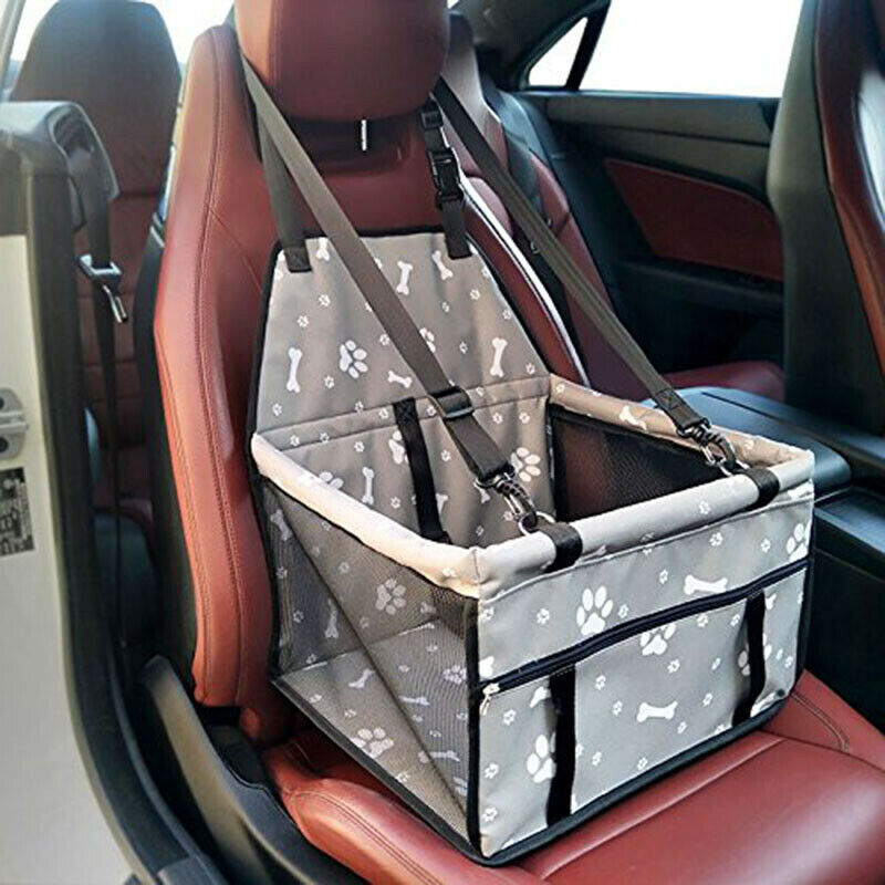 Dog Car Seat Upgrade Deluxe Portable Pet Dog Booster Car Seat with Clip-On
