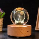 Wooden Round Crystal Ball Base Holder Crafts Ornaments Solid Wood Stand
