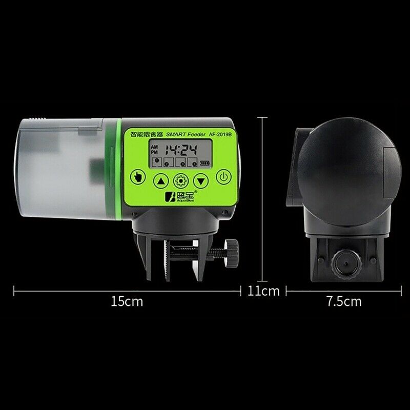Automatic Fish Feeder Aquarium Digital Fish Tank Electrical Plastic Timer F