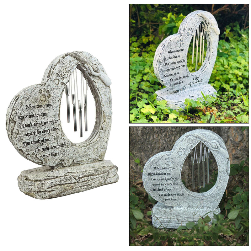 Dog Memorial Stone, Hand-Printed Heart-Shaped Personalized Loss of Pet Gifts Dog
