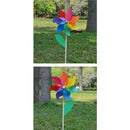 2Pcs Wood Wand Pinwheels, Rainbow Dot Wind Spinners, Windmill for Garden, Yard,
