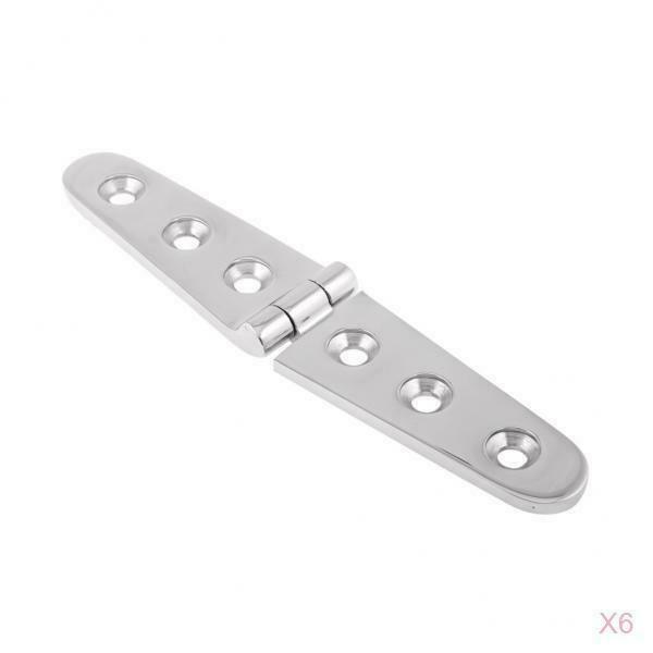 6X Heavy Duty 316 Stainless Steel Cast Boat / Marine Strap Hinge 6 x 1 Inch