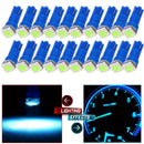 20x T5 B8.5D 1SMD 5050 LED Car Dashboard Dash Side Wedge Light Lamp Bulb