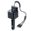 Type-C+Micro USB Car Charger BT5.0 Handsfree Adapter with 800mAh Power Bank