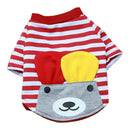 Pet Puppy Small Striped Dog Cat Vest T-Shirt Summer Apparel Clothes Red XL