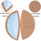 Breathable Invisible Triangle Leather Massage Orthopedic Insoles Arch Suppor Cy