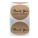 500x Paper Labels Thank You For Your Business Stickers