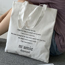 Large Capacity Canvas Shoulder Bag Fabric Cotton Cloth Shopping Handbags Bag Hn