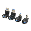 4PC USB A Male To Female Extension Cable 90Degree Right