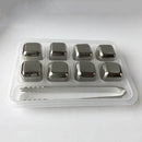 10Pcs/Lot 304 Stainless Steel Whiskey Ice Cubes Stones Glacier Cooler Drink