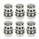 Pieces of 6 Love Heart Around Jar Pet Ashes Holder Cremation Memorial Keepsake