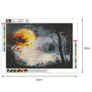 5D DIY Full Drill Diamond Painting Moon Landscape Pattern Embroidery (02)