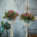 Macrame Plant Hangers Set Of 2 Indoor Wall Hanging Planter Basket Flower Po