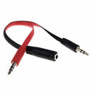 5X(3.5mm Audio splitter Cable female to 2 male Splitter Cable Adapter of duR4S2)