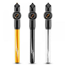 Giyo Yellow Alloy Portable Hand Bicycle Pump Gauge Hose Bike Tire Inflator  I9B5