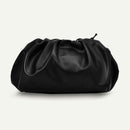 Fashion Women Shoulder Crossbody Bag PU Leather Solid Color Clutch (Black) SN9F