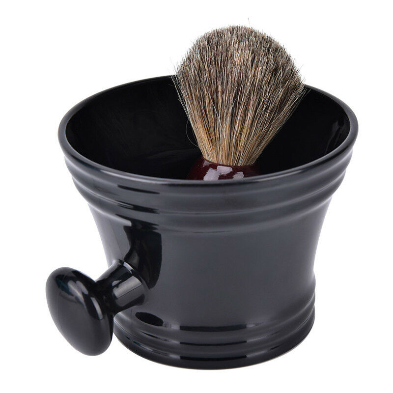 Man's Shaving Bowl With Handle Soap Bowl Cup Shave Brush Plastic Cleaning Cup BX