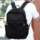 Casual Solid Color Backpack Simple Oxford Bag College Wind Backpack Outdoor