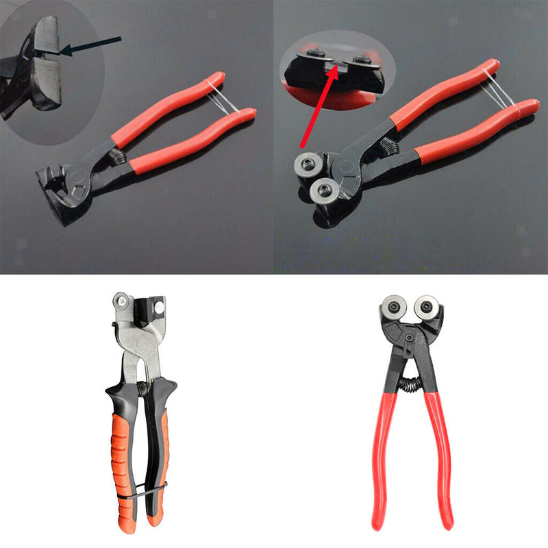 Pack of 2 Glass & Mosaic Trimmer & Nipper Tile Pliers with Carbide Tips -