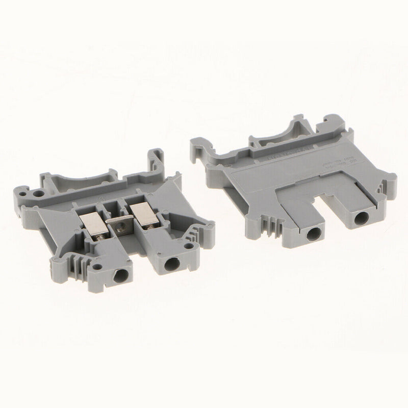 10 Pcs DIN  Terminal Block 2 Ways 800A Flame Retardant Plastic