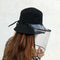 Anti-saliva Protective Fisherman Hat Soft PVC Removable Face Shield Black