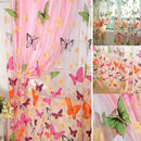 Butterfly Flower Pattern Voile Curtain Window Tulle Sheer Drapes Screen 1Mx2M