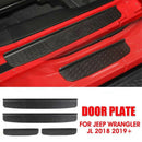 4Pcs Car Pedal Door Panel Guard 4 Door Sill Guard Plate Protector for Wrang