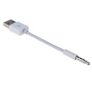 15cm 3.5mm AUX To USB 2.0 Charger Data Sync Audio Adapter Cable For MP3 Cord FT