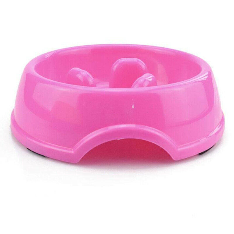 Dog Bowls Slow Feeder, Anti-Choke Interactive Bloat Stop Dog Bowls (Pink)