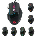 5500DPI A908 Wired LED Optical Gaming Mouse Fire Button 7Keys for PC Laptop