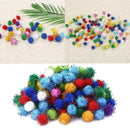 Lot 100pcs Glitter Tinsel Pompom Balls Small Ball Cat Toys pet Puppy Making A0I6