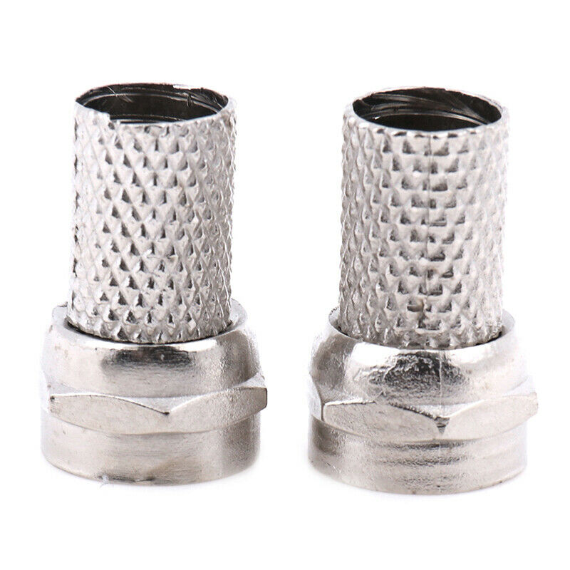 10Pcs Connector Satellite TV Aerial Screw Twist for RG6 coaxial Cable  Z