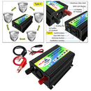300W Home Car Power Inverter DC12V to AC220V Converter Adapter Dual USB