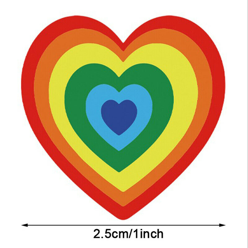 500pcs Heart Shape Valentine's Day Stickers Party Gift Seal Labels StickersB Ew