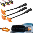 3 Pcs External Amber LED Lights Decoration, Led Front Grille Lights for 200 L6L4