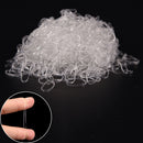 1000Pcs Clear Ponytail Holder Elastic Rubber Band Hair Ties Ropes Transparent ES