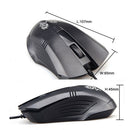 USB Wired 3 Buttons Optical Mouse for Daily Office/Home Usage-Black