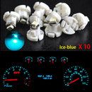 10XIce Blue T4.2 Neo Wedge 1-SMD LED Cluster Instrument Dash Climate Bulbs Light